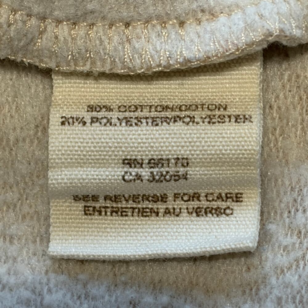 Free People Henley Sweatshirt Womens Medium Oatmeal Fleece Pullover Hooded Y2k - Picture 4 of 11